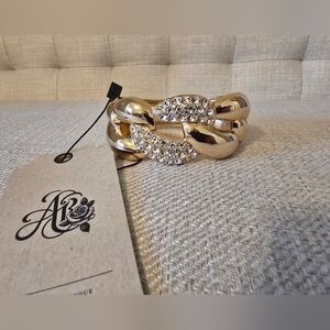 Designer-Inspired Gold-tone Bangle Bracelet - NWT